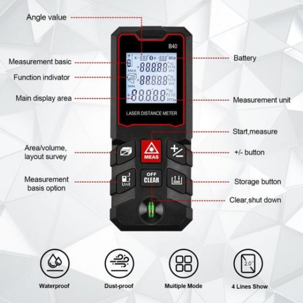 Laser Distance Meter 60M