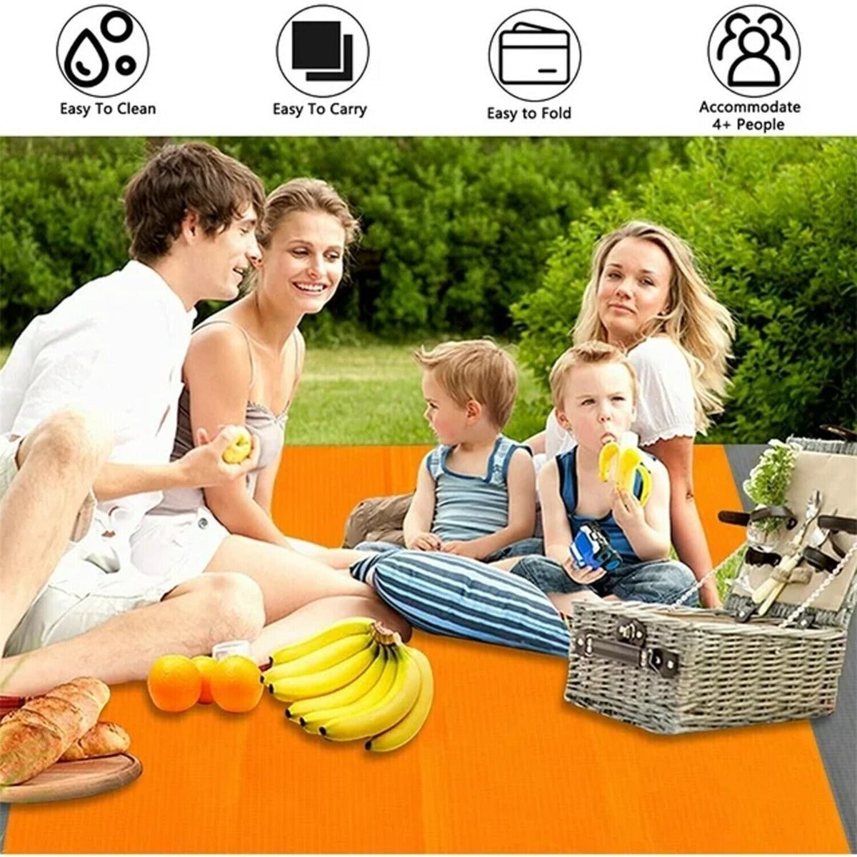 Waterproof Picnic Beach Mat -Orange