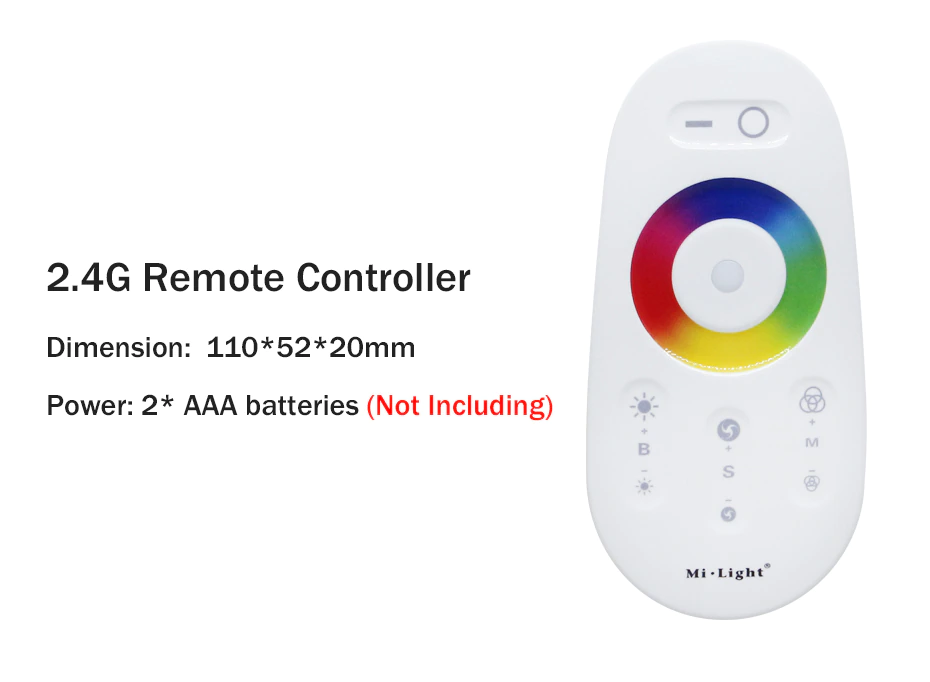 10M RGBWW LED Light With Touch Screen Controller & Adapter