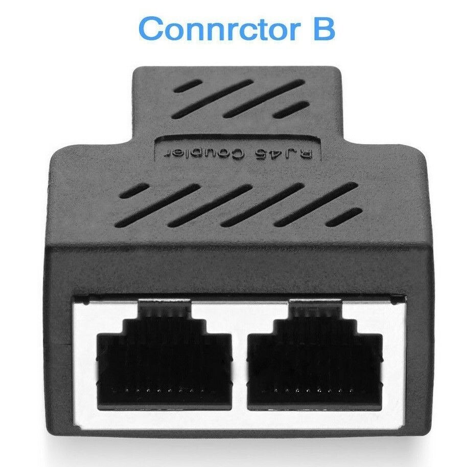 2pcs - RJ45 Splitter Adapter