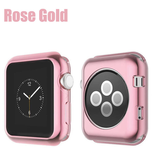 TPU Case For Smart Watch (Compatible) 38MM/42MM-Rose Gold-38mm