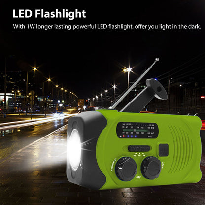 2000mAh Hand Crank Flashlight Radio