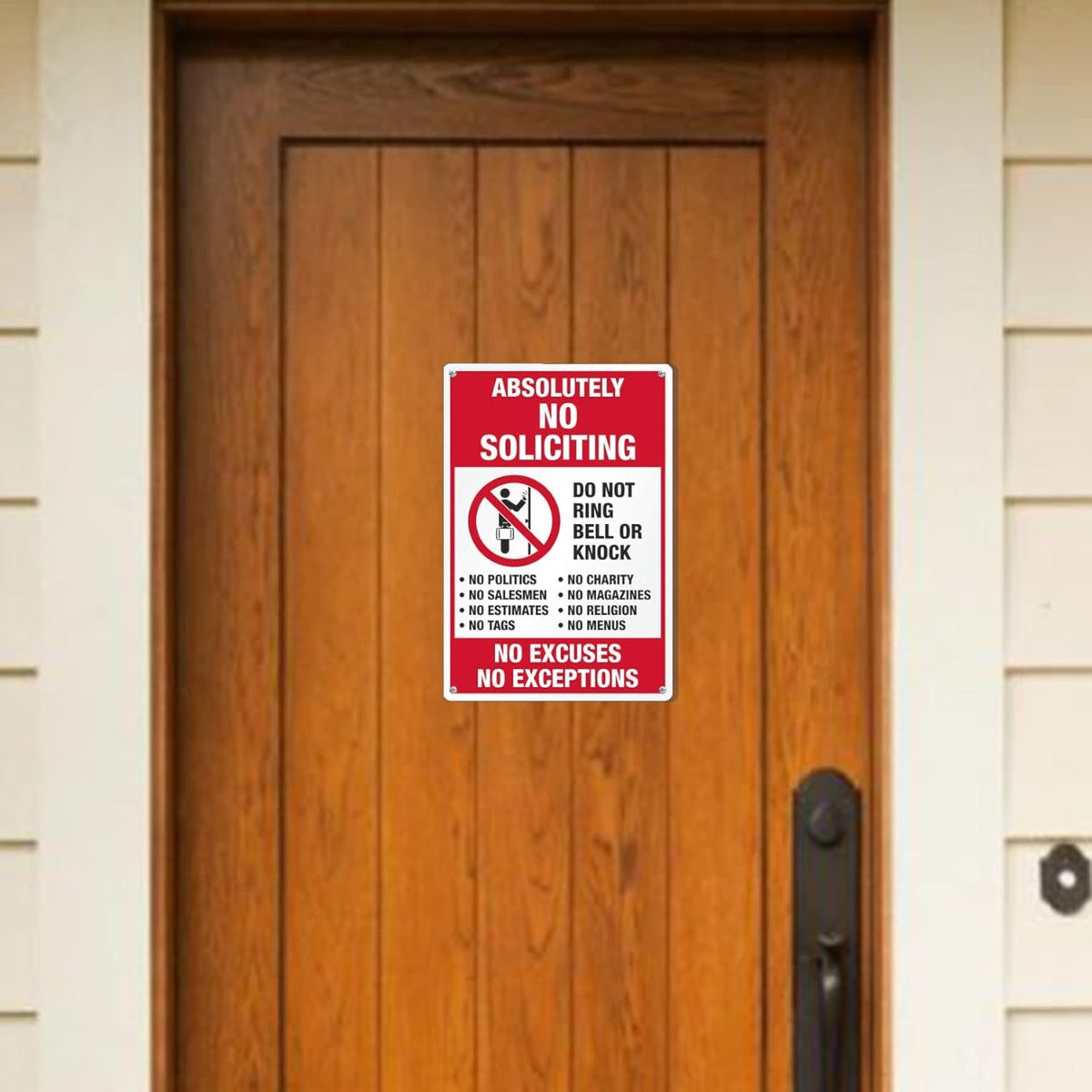 Smart Sign Absolutely No Soliciting Stickers