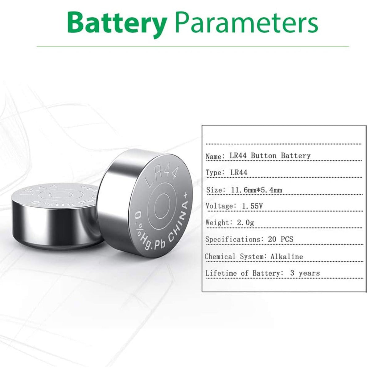 LR44 AG13 A76 Battery 1.5V Batteries