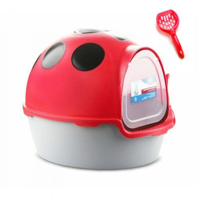 Cat Toilet Litter Box Handle and Scoop -Red