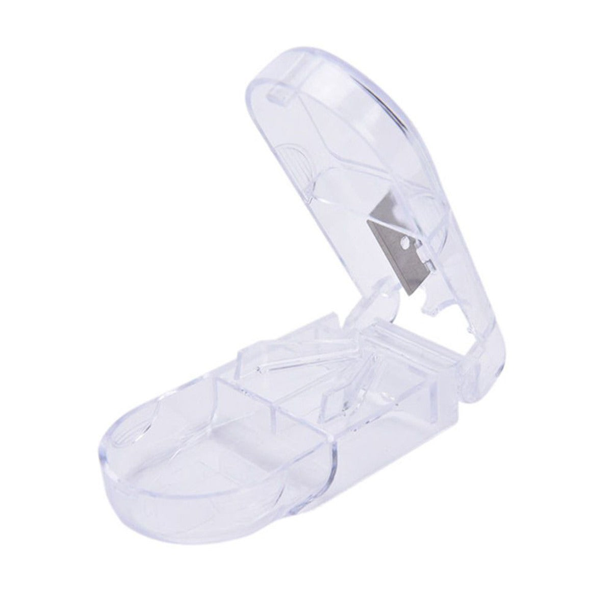 Pill Splitter, Pill Cutter with Retracting Safety Guard