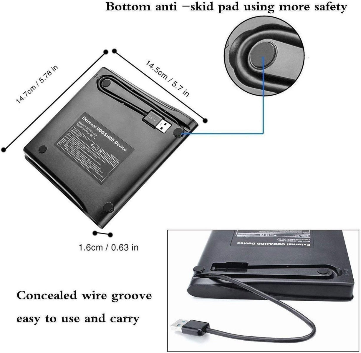 USB 3.0 External CD/DVD-RW Drive