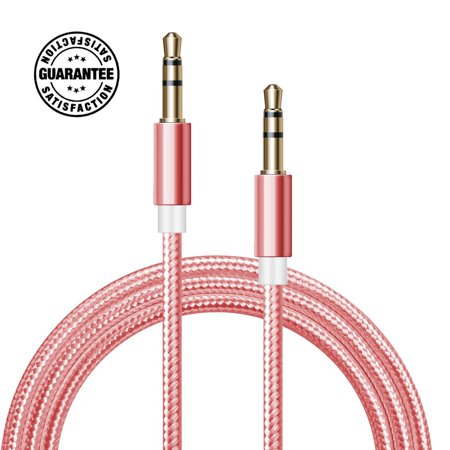 3.5mm braided AUX Cable-Pink