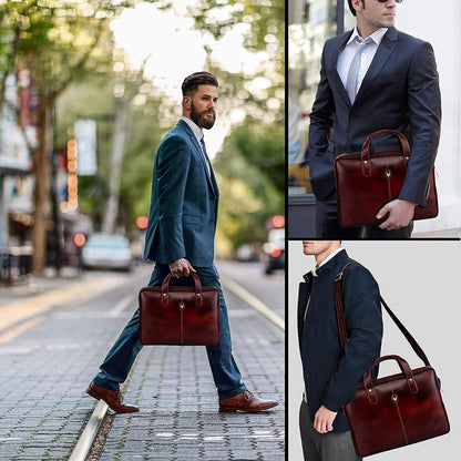 Genuine Leather 13 Inch Sleek Laptop Bag