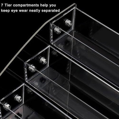 7 Tier Clear Acrylic Nail Polish Ink Display Rack Sunglasses Organizer