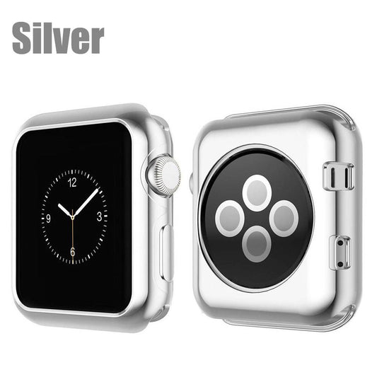 TPU Case For Smart Watch (Compatible) 38MM/42MM-Silver-42mm
