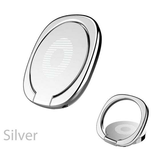 Hand Ring Car Mount Phone Holder Stand-Silver