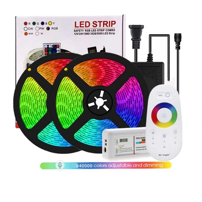 10M RGBWW LED Light With Touch Screen Controller & Adapter