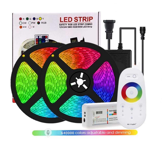 10M RGBWW LED Light With Touch Screen Controller & Adapter