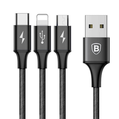 3-in-1 Cable Micro+8Pin+Type-C