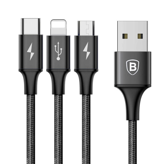 3-in-1 Cable Micro+8Pin+Type-C