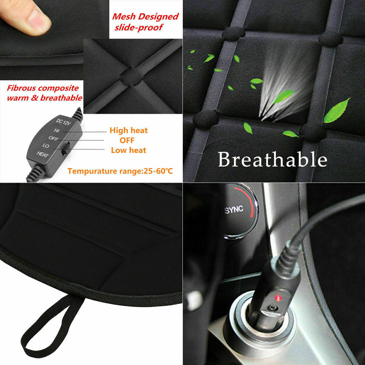 12V Car Heat Seat Cushions