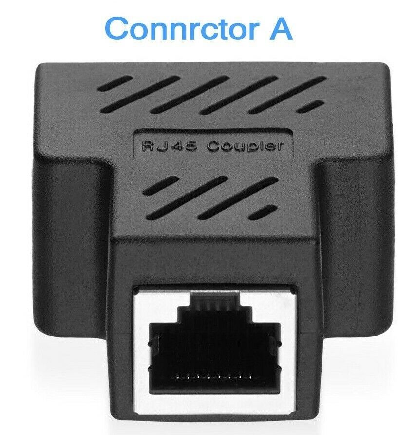2pcs - RJ45 Splitter Adapter