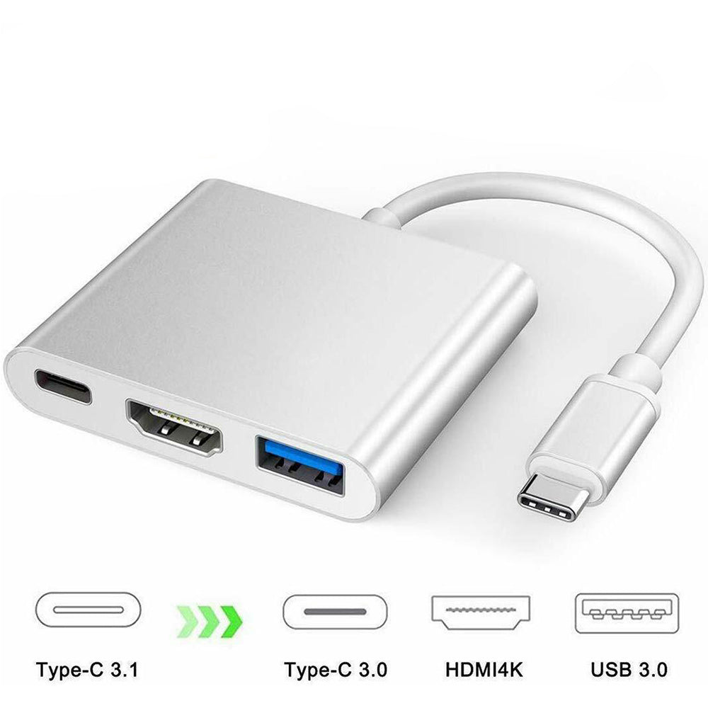 Type C to HDTV + USB 3.0 Adapter Hub