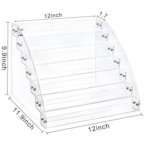 7 Tier Clear Acrylic Nail Polish Ink Display Rack Sunglasses Organizer