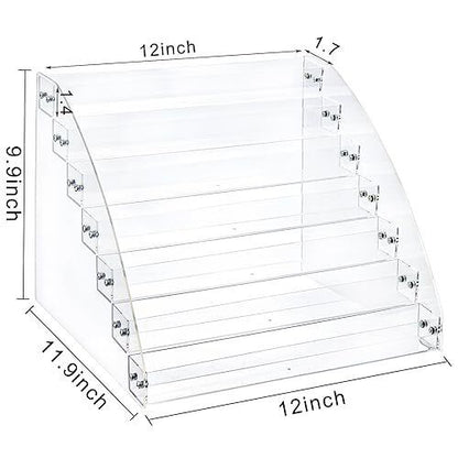 7 Tier Clear Acrylic Nail Polish Ink Display Rack Sunglasses Organizer
