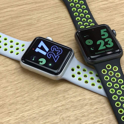 Smart Watch Silicon Band 38 MM / 42 MM-Silver Yellow-42mm