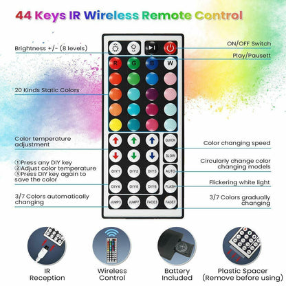300 LED 5050 RGB LED strip With Adapter