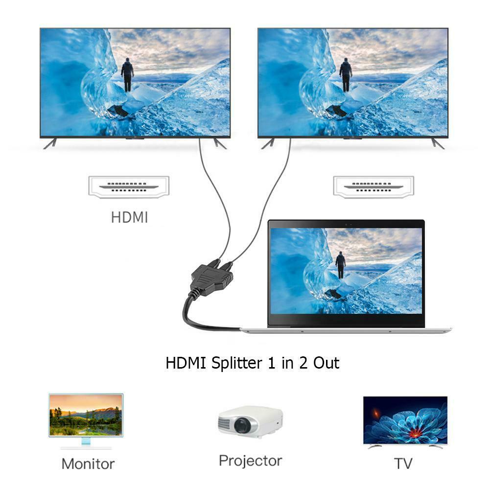 HDTV Splitter Cable 1.4 Version, 1 Male to 2 Female