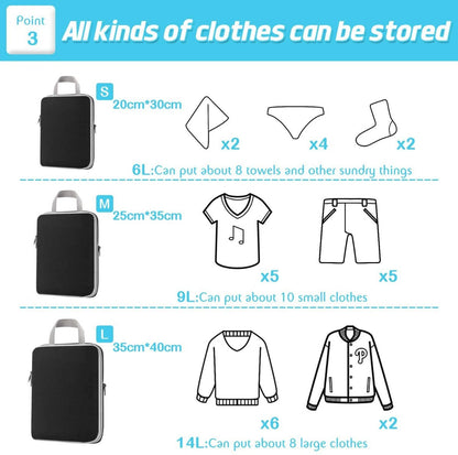 Waterproof Travel Luggage Storage Bags - 3pc/Pack
