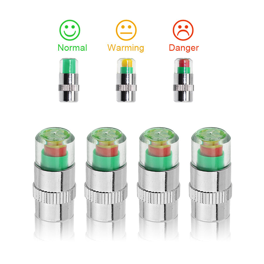 Tire Air Alert Pressure Cap Valve Gauge