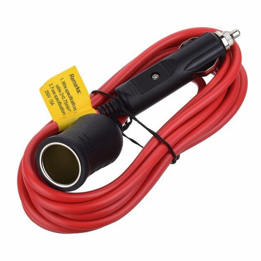 12V/24V 12' Foot Heavy Duty Extension Cord with Cigarette