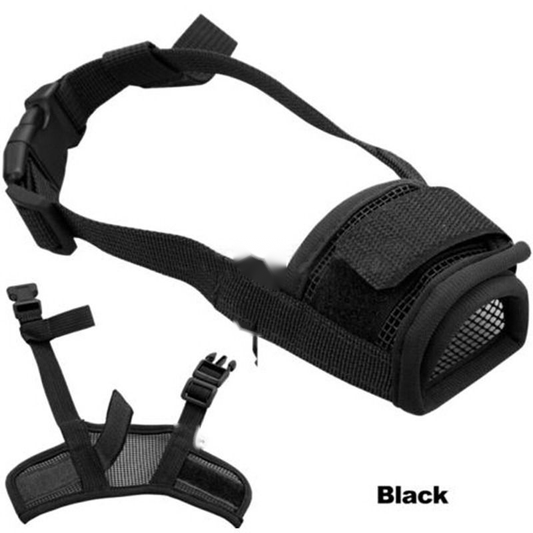 Dog Mask Mouth Muzzle -Black-XXL