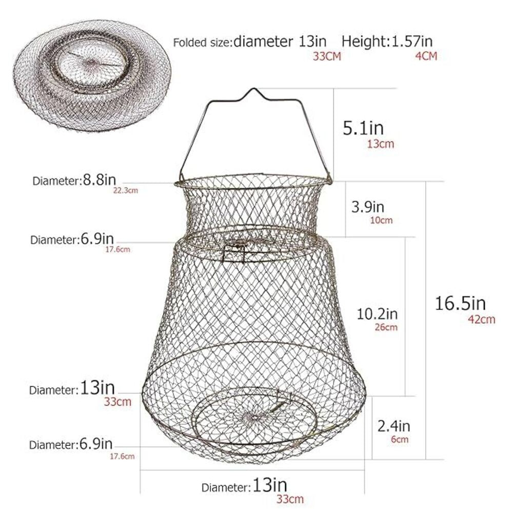 Rustproof Collapsible Fish Basket