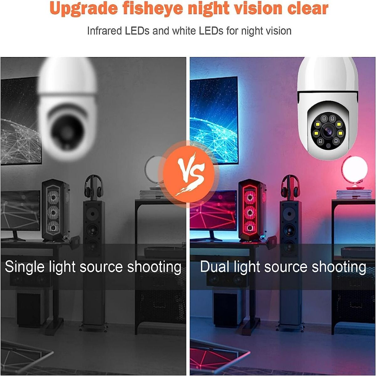 1080P Wireless Wi-Fi Light Bulb Security Camera