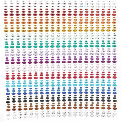 900pcs Facial Gem Self Adhesive Sticker