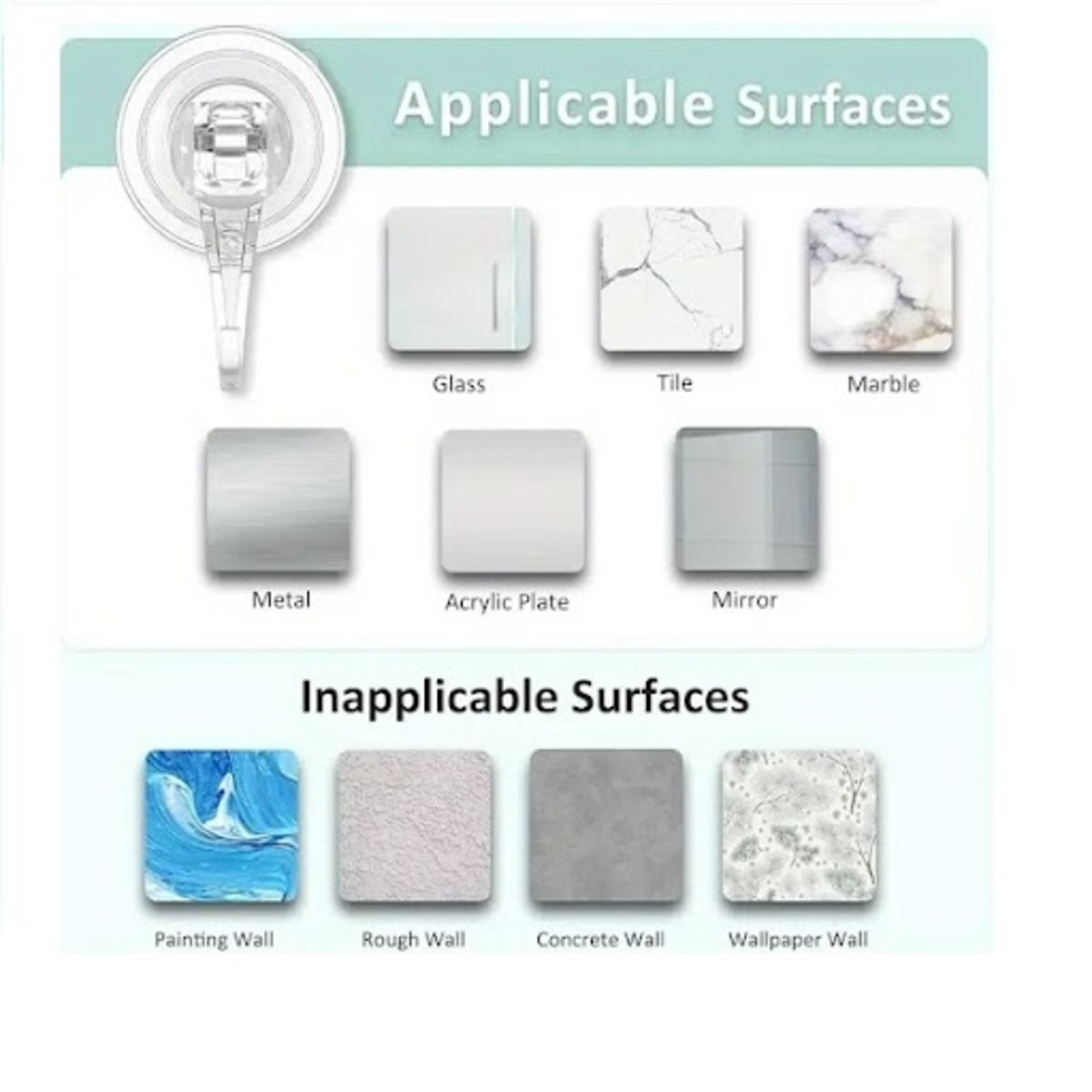 2Pcs Vacuum Suction Waterproof Shower Razor Holder - Removable Reusable
