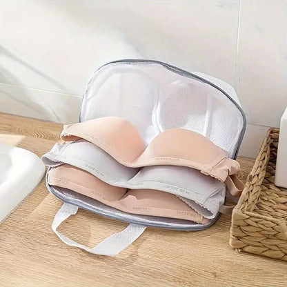 Mesh Bra Washing Bag High Permeability Bra-shaped With Handle & Zipper