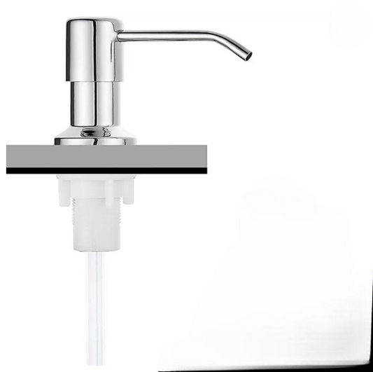 Countertop Kitchen Sink Soap Dispenser Pump, Chrome with Extension Tube Kit