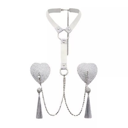 1Pc Body Chain with Nipple Covers