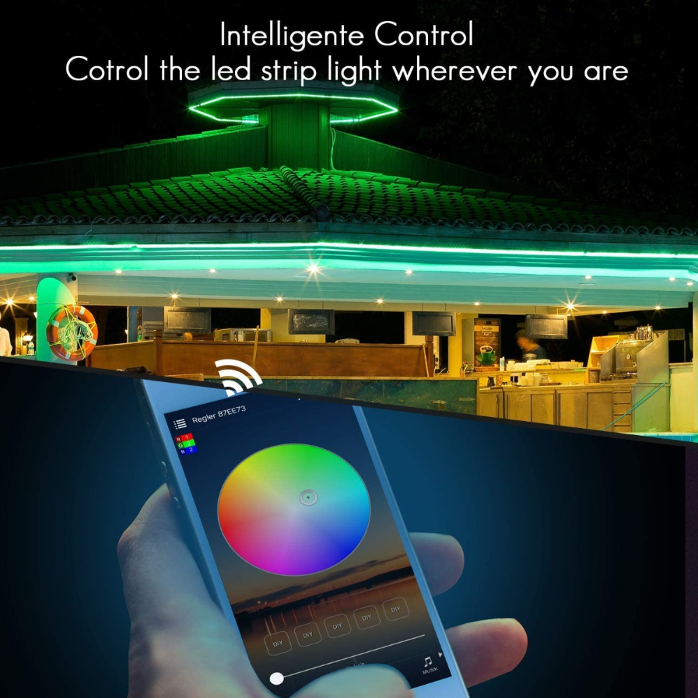 32.8ft Smart WiFi RGB LED Strip Lights