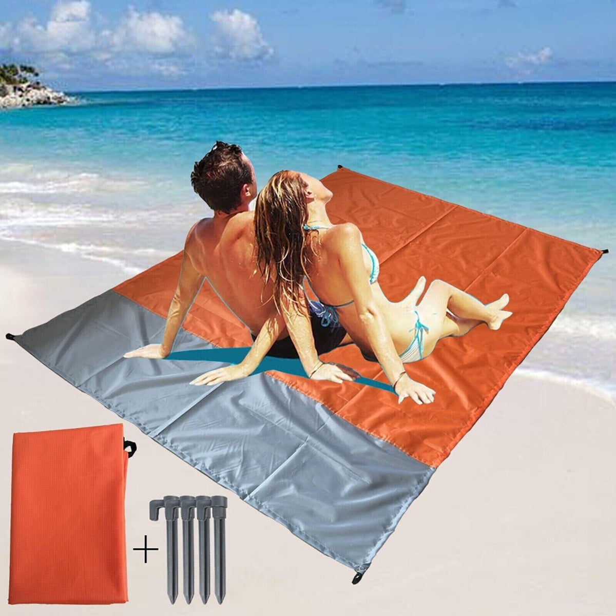 Waterproof Picnic Beach Mat -Orange