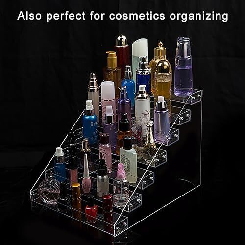 7 Tier Clear Acrylic Nail Polish Ink Display Rack Sunglasses Organizer