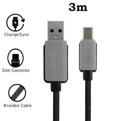 Braided Type-C Charging Cable - 3 Meter
