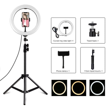 26cm Selfie Ring Light With 1.1m Tripod Stand