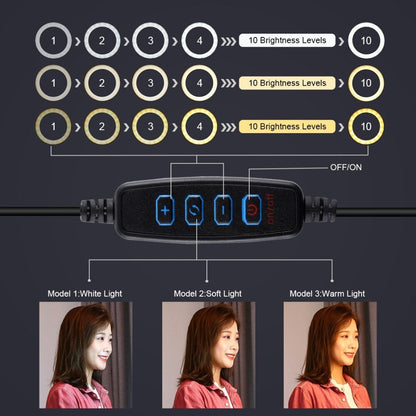 26cm Selfie Ring Light With 1.1m Tripod Stand