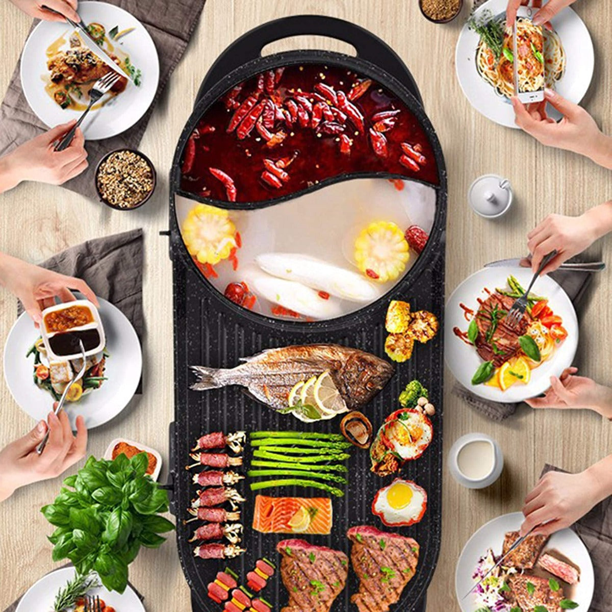 2 in 1 Hot Pot
