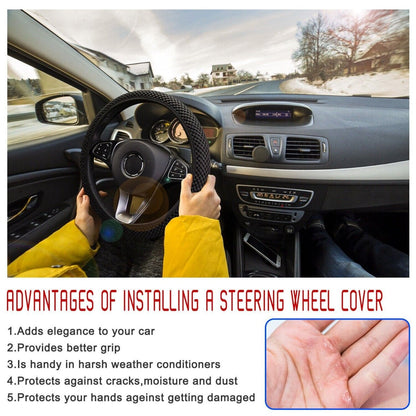 Leather Steering Wheel Cover