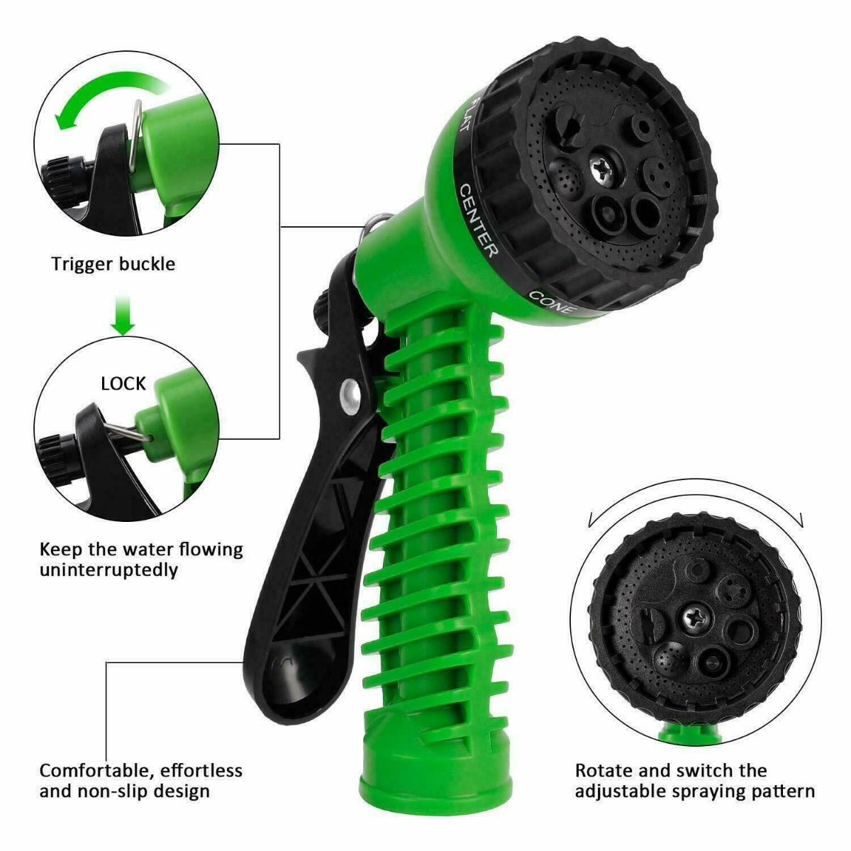 Expandable Garden Water Hose 100 Ft with Spray Nozzle