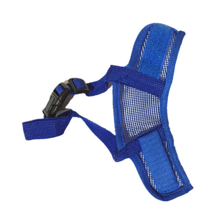 Dog Mask Mouth Muzzle -Blue-L