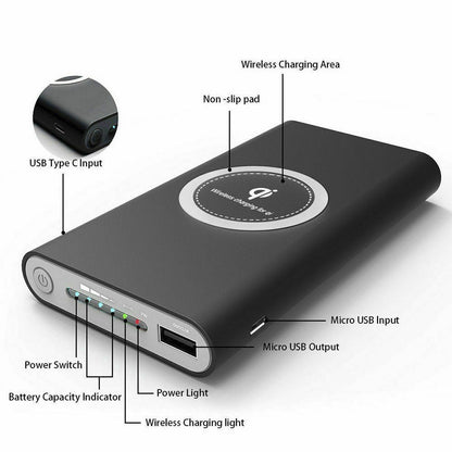 10000mAh Wireless Power Bank